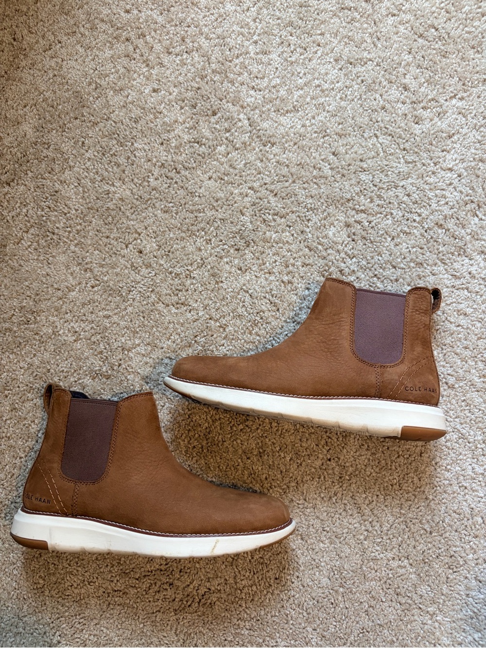Cole Haan Grand Athletic Tan Chelsea Boot with White Sole - C35997